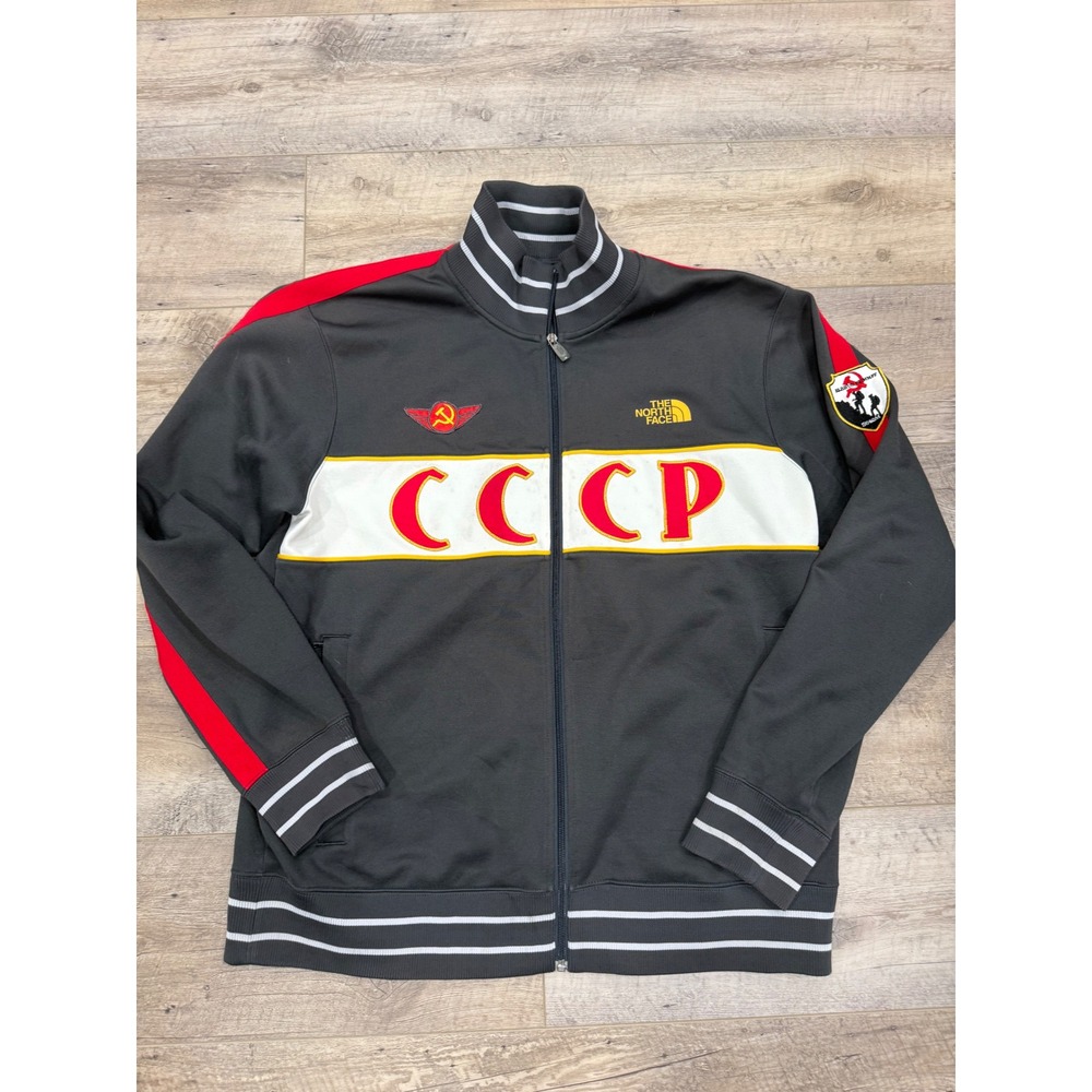 The North Face A5 Series CCCP Elbrus Summit Track Jacket Grey Red Mens XL
